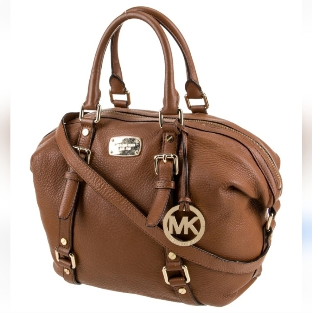 Michael Kors Bedford Legacy Medium Pebbled Leather Convertible Satchel